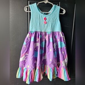 Eleanor Rose unicorn rainbow dress